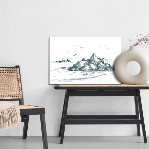 Peinture sur toile Mer De Rochers Et De Mouettes – Image 6