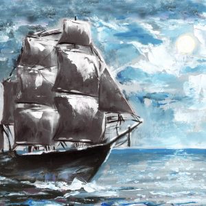 Peinture sur toile Bateau Pirate En Mer – Image 1