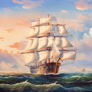 Peinture sur toile Voilier En Mer – Image 1
