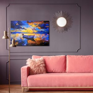 Peinture sur toile Bateau Vide En Mer – Image 4