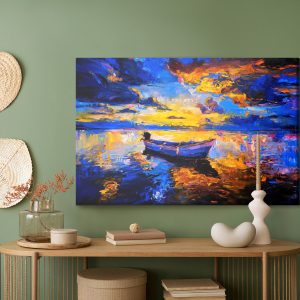 Peinture sur toile Bateau Vide En Mer – Image 5