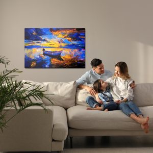 Peinture sur toile Bateau Vide En Mer – Image 7