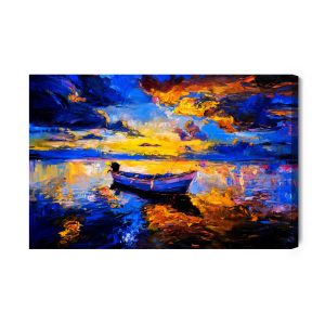 Peinture sur toile Bateau Vide En Mer – Image 2