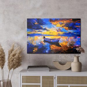 Peinture sur toile Bateau Vide En Mer – Image 3