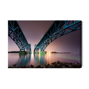 Peinture sur toile Pont South Grand Island Bridge Aux États-Unis – Image 2