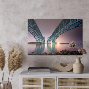 Peinture sur toile Pont South Grand Island Bridge Aux États-Unis – Image 3