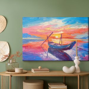 Peinture sur toile Bateaux De Pêche En Mer – Image 5