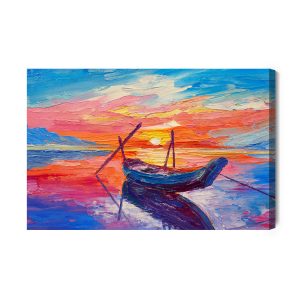 Peinture sur toile Bateaux De Pêche En Mer – Image 2