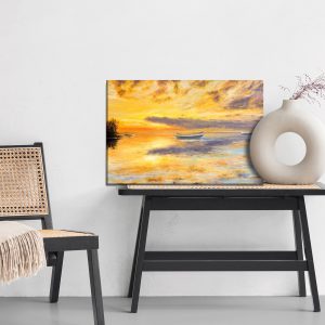 Peinture sur toile Coucher De Soleil Sur Une Mer Calme – Image 6