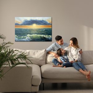 Peinture sur toile Vagues De La Mer Et Nuages – Image 7