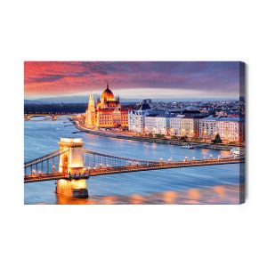 Peinture sur toile Pont De Nuit – Image 2