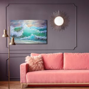 Peinture sur toile Vagues Au Bord De La Mer – Image 4