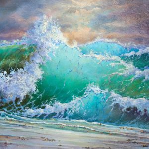 Peinture sur toile Vagues Au Bord De La Mer – Image 1