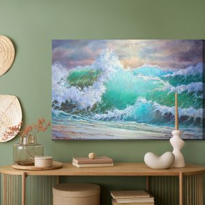 Peinture sur toile Vagues Au Bord De La Mer – Image 5