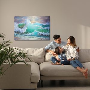 Peinture sur toile Vagues Au Bord De La Mer – Image 7