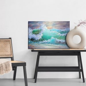 Peinture sur toile Vagues Au Bord De La Mer – Image 6