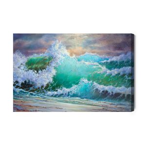 Peinture sur toile Vagues Au Bord De La Mer – Image 2
