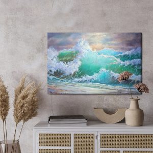 Peinture sur toile Vagues Au Bord De La Mer – Image 3