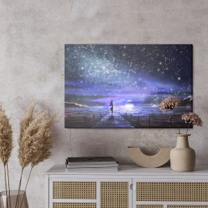 Peinture sur toile La Mer Nocturne Et Les Étoiles – Image 3