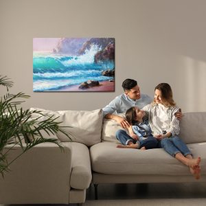 Peinture sur toile Rochers Au Bord De La Mer – Image 7