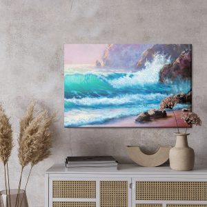 Peinture sur toile Rochers Au Bord De La Mer – Image 3