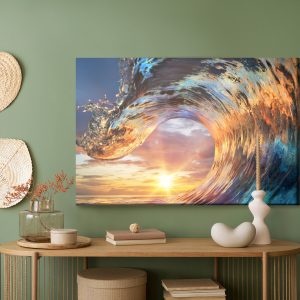 Peinture sur toile Vague De Mer Colorée – Image 5