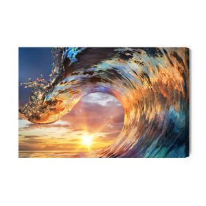 Peinture sur toile Vague De Mer Colorée – Image 2