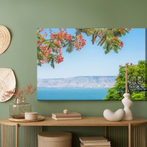 Peinture sur toile Paysage Avec La Mer Et Les Arbres – Image 5