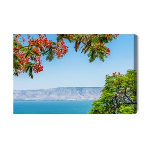 Peinture sur toile Paysage Avec La Mer Et Les Arbres – Image 2