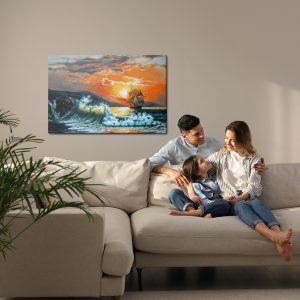 Peinture sur toile Mer Et Coucher De Soleil Pittoresques – Image 7