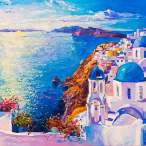 Peinture sur toile Mer En Grèce – Image 1