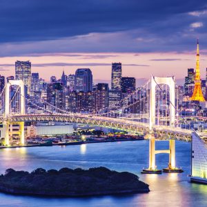 Peinture sur toile Pont Arc-En-Ciel À Tokyo – Image 1