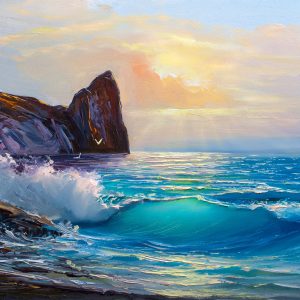 Peinture sur toile Côte Rocheuse Et La Mer – Image 1