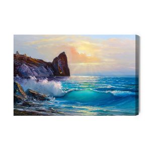 Peinture sur toile Côte Rocheuse Et La Mer – Image 2