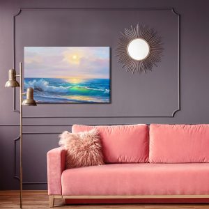 Peinture sur toile Matinée Ensoleillée Au Bord De La Mer – Image 4
