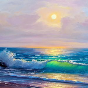 Peinture sur toile Matinée Ensoleillée Au Bord De La Mer – Image 1