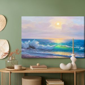 Peinture sur toile Matinée Ensoleillée Au Bord De La Mer – Image 5