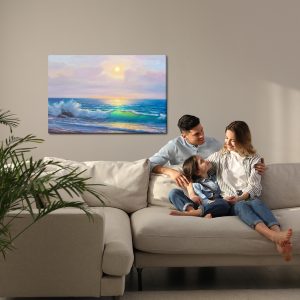 Peinture sur toile Matinée Ensoleillée Au Bord De La Mer – Image 7