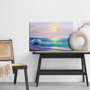 Peinture sur toile Matinée Ensoleillée Au Bord De La Mer – Image 6