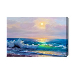 Peinture sur toile Matinée Ensoleillée Au Bord De La Mer – Image 2