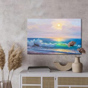 Peinture sur toile Matinée Ensoleillée Au Bord De La Mer – Image 3