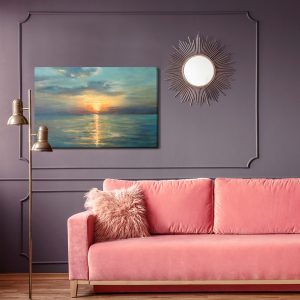 Peinture sur toile Coucher De Soleil Pittoresque Au Bord De La Mer – Image 4