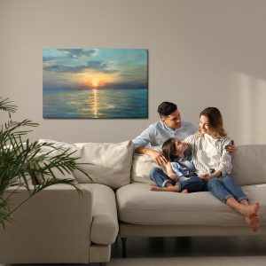 Peinture sur toile Coucher De Soleil Pittoresque Au Bord De La Mer – Image 7