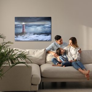 Peinture sur toile Tempête De Mer Et Phare – Image 7