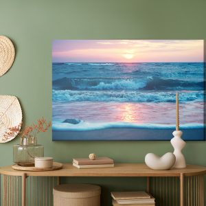 Peinture sur toile Lever Du Soleil À La Mer – Image 5