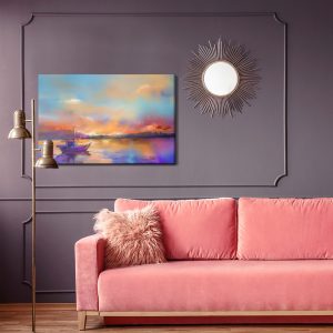 Peinture sur toile Paysage Coloré Avec La Mer – Image 4