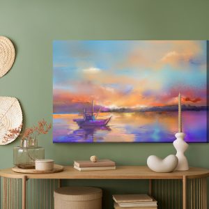 Peinture sur toile Paysage Coloré Avec La Mer – Image 5