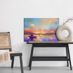 Peinture sur toile Paysage Coloré Avec La Mer – Image 6
