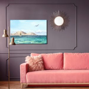 Peinture sur toile Mer Et Phare À L'aquarelle – Image 4