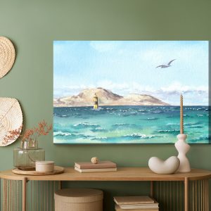 Peinture sur toile Mer Et Phare À L'aquarelle – Image 5